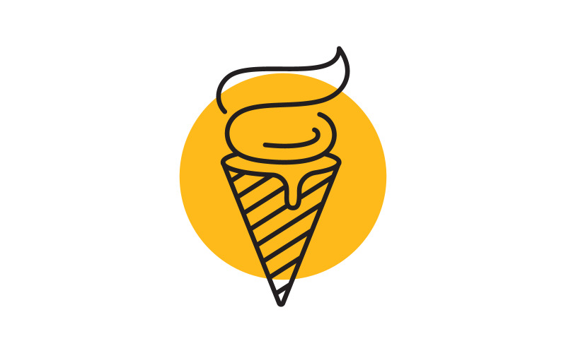Zoete ijs Vector pictogram ontwerp illustratie Template v.2