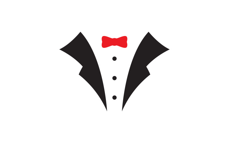 Эксклюзивный шаблон Tuxedo man векторная иконка иллюстрация дизайн v.10