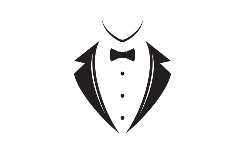 Эксклюзивный шаблон Tuxedo man векторная иконка иллюстрация дизайн v.2