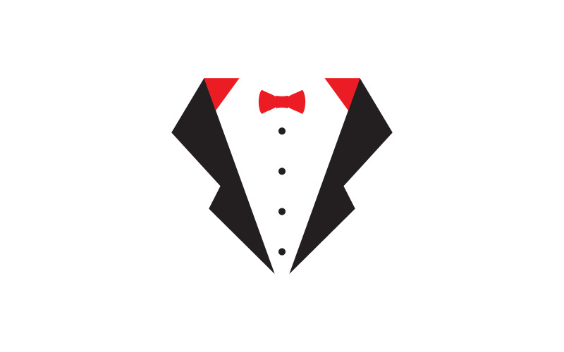 Эксклюзивный шаблон Tuxedo man векторная иконка иллюстрация дизайн v.9