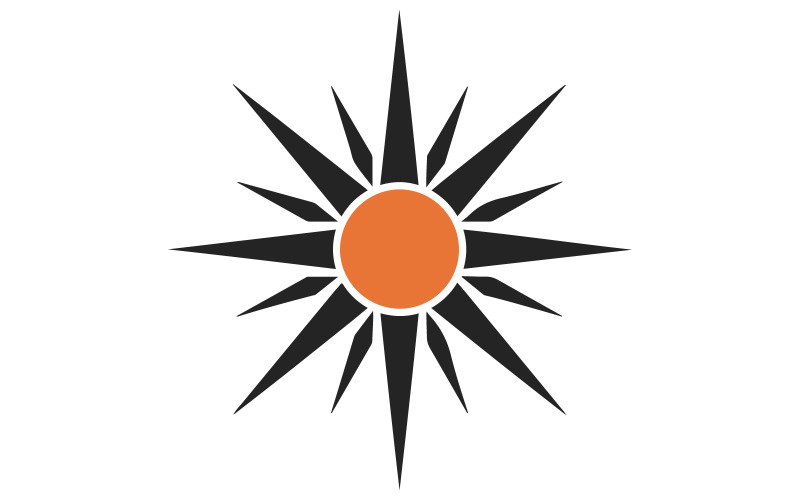 Minimalistyczne logo z pogańskim słońcem