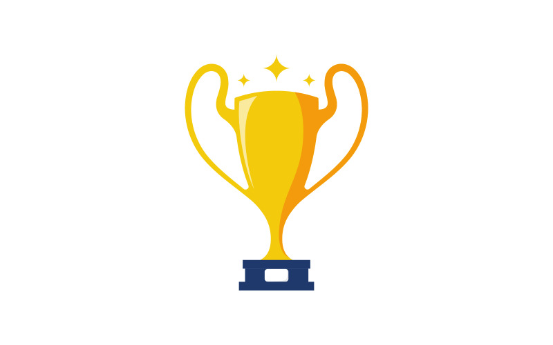 Modèle d'illustration de conception d'icône vectorielle de gagnant de trophée v.10
