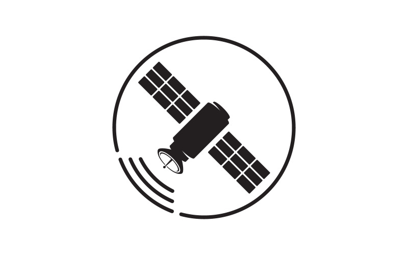 Satelite Global Vector icon design illustration Template v.3
