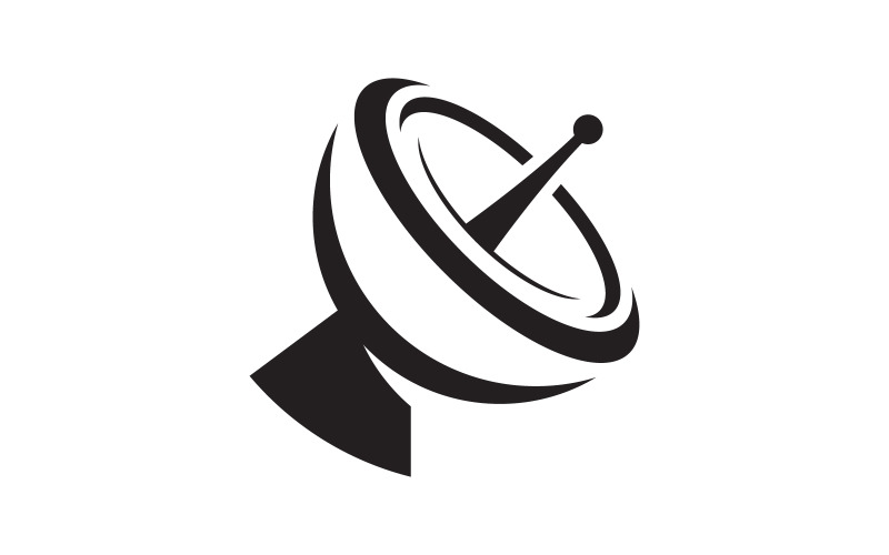 Satellit global vektor ikon design illustration Mall v.1