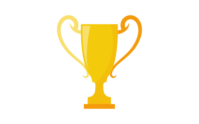 Trofee Winnaar Vector icoon ontwerp illustratie Template v.12
