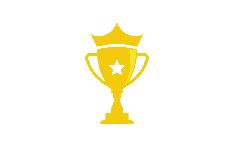 Trofee Winnaar Vector icoon ontwerp illustratie Template v.1