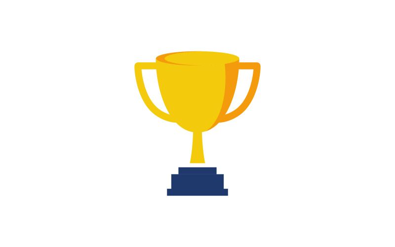 Trofee Winnaar Vector icoon ontwerp illustratie Template v.9