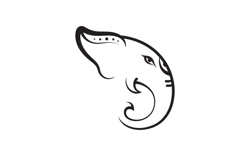 Ganesha Logo Vector ícone design ilustração Modelo v.11
