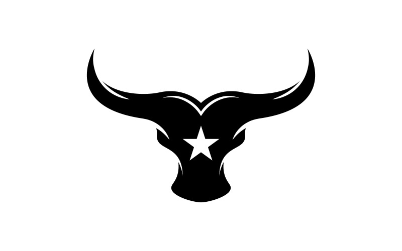 Modello di progettazione dell'illustrazione dell'icona vettoriale del logo del Toro v.40