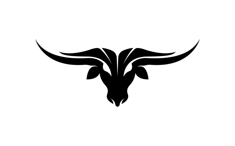 Modelo de design de ilustração de ícone vetorial de logotipo de Touro v.31