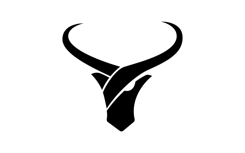 Modelo de design de ilustração de ícone vetorial de logotipo de Touro v.32