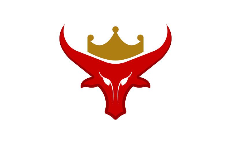 Modelo de design de ilustração de ícone vetorial de logotipo de Touro v.38