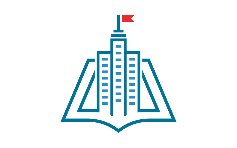 Шаблон векторной иконки для школы образования v.19