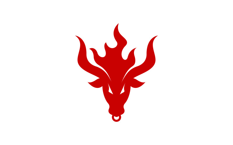 Stier Logo vector pictogram illustratie ontwerp sjabloon v.28