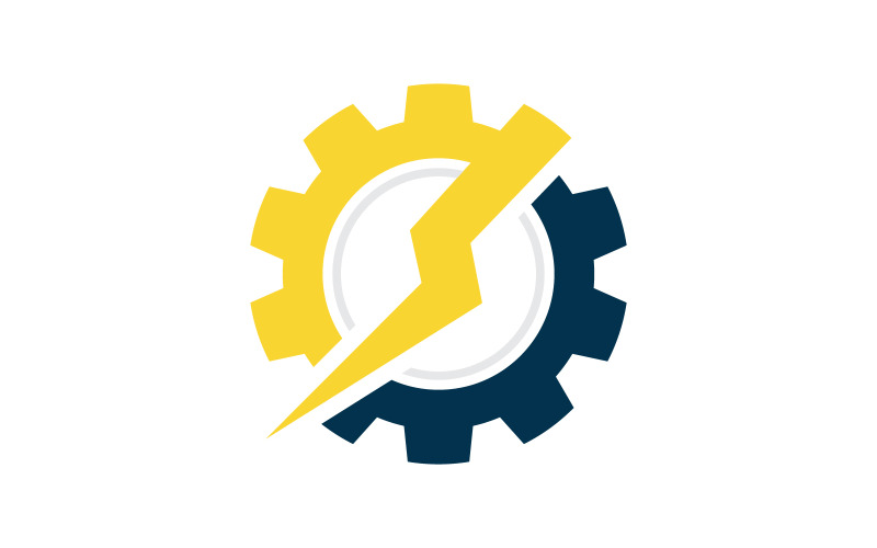 Tandwielindustrie Vector pictogram ontwerp illustratie Template v.9