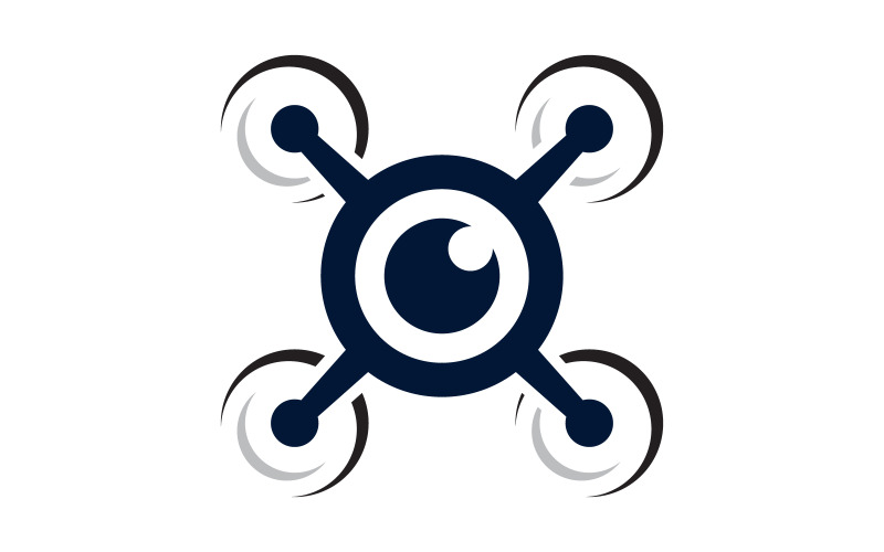 Drone технології векторної icon дизайн ілюстрації шаблон v.3