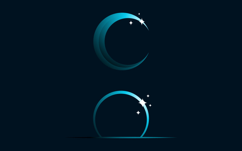 Illustrazione del design dell'icona vettoriale del concetto di spazio lunare Modello v.2