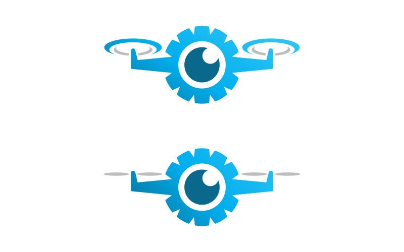 Modèle d'illustration de conception d'icône vectorielle de technologie de drone v.10