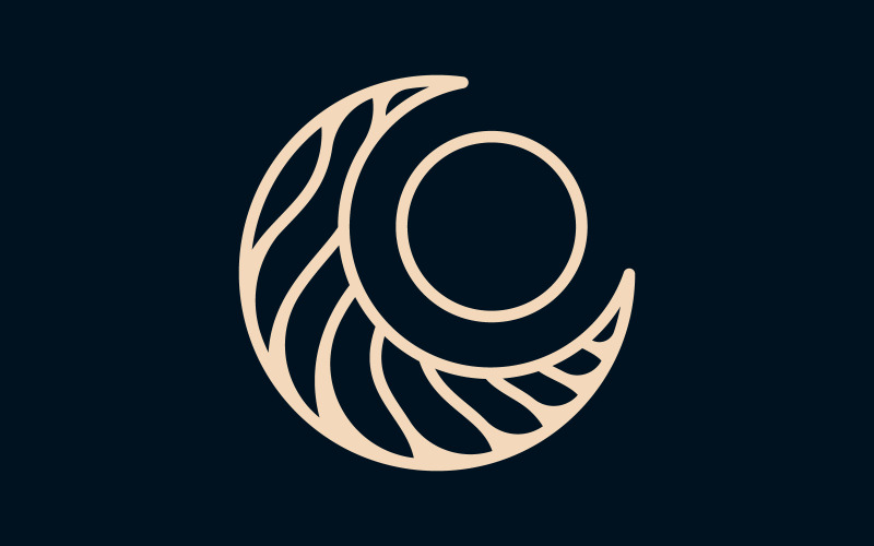 Moon space  concept Vector icon design illustration Template v.8