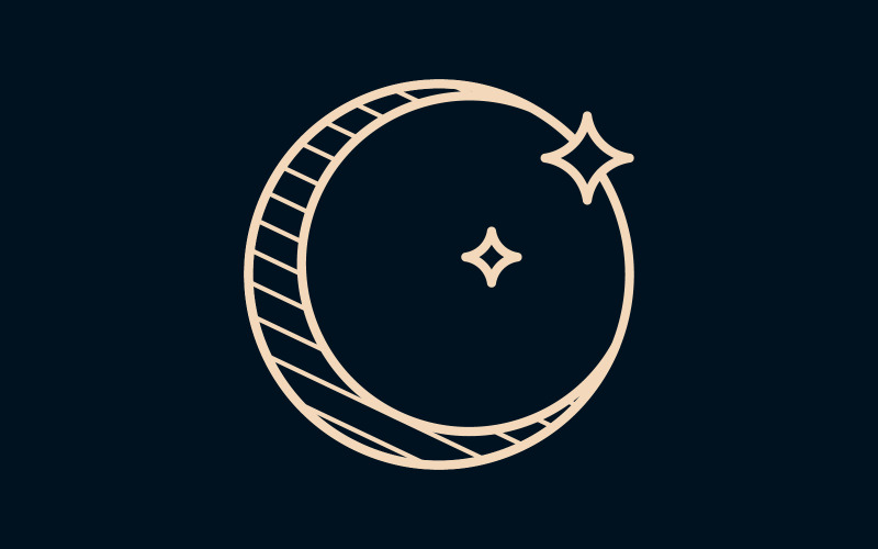 Moon space concept Vektorové ilustrace designu ikony Šablona v.6