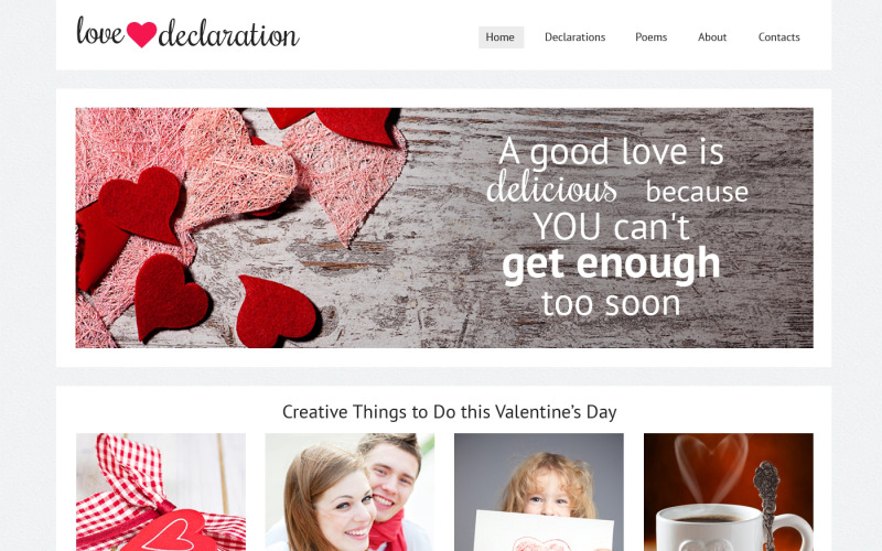 Адаптивний шаблон веб-сайту Святий Валентин
