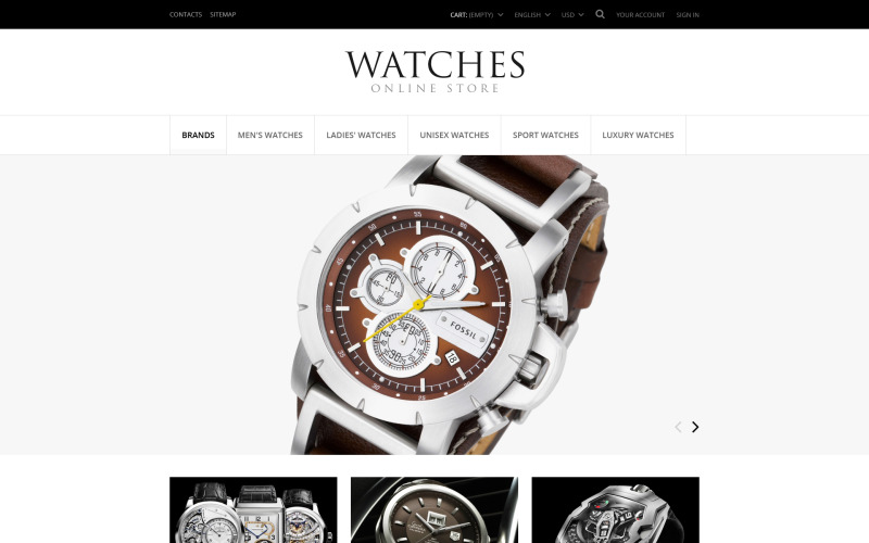 Exclusieve horloges PrestaShop-thema