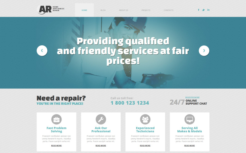 Hemreparationer Responsivt WordPress-tema