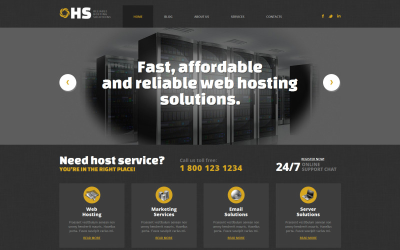 Hospedagem de tema WordPress responsivo