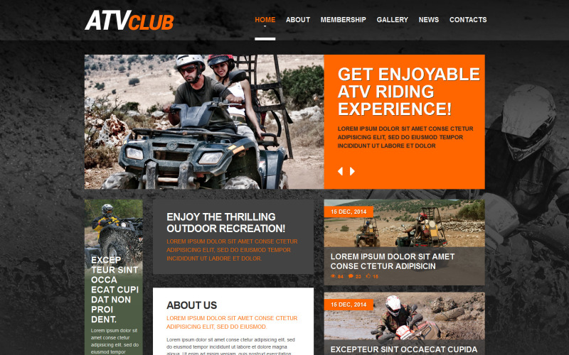 Responsieve websitesjabloon voor motorsporten