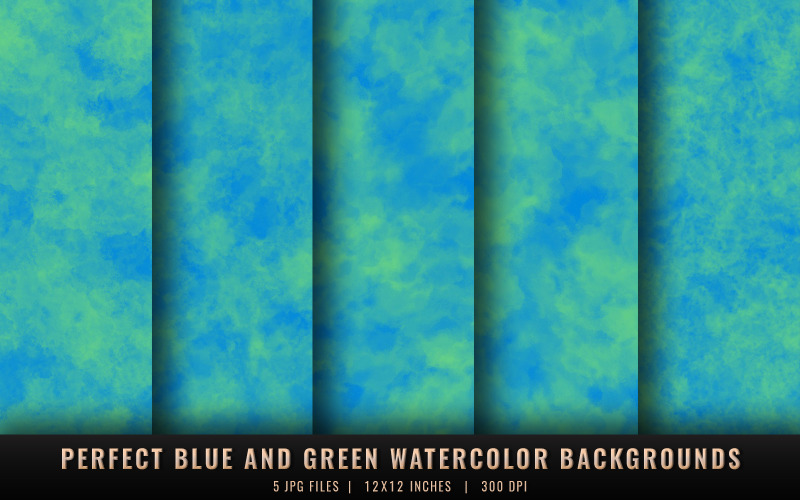 Arrière-plans aquarelles bleus et verts parfaits
