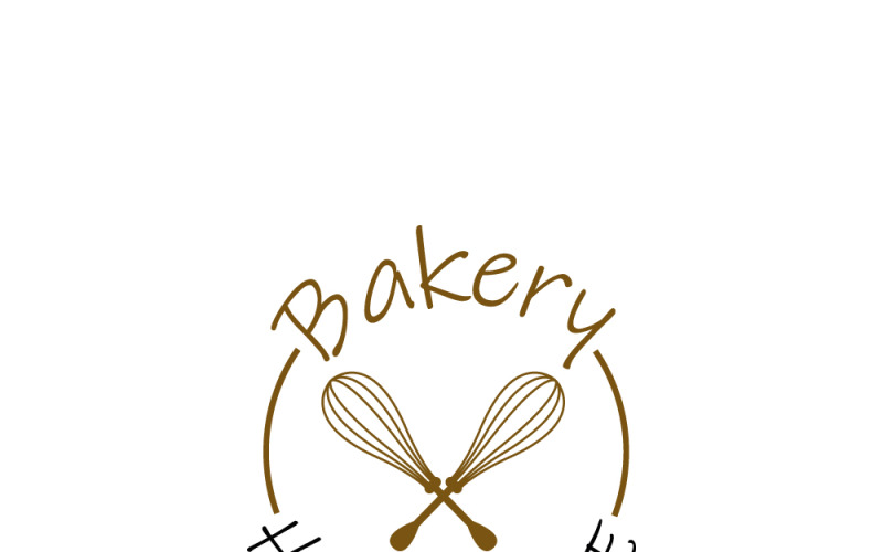 Eierklopper van bakkerij vintage logo eenvoudig minimalistisch