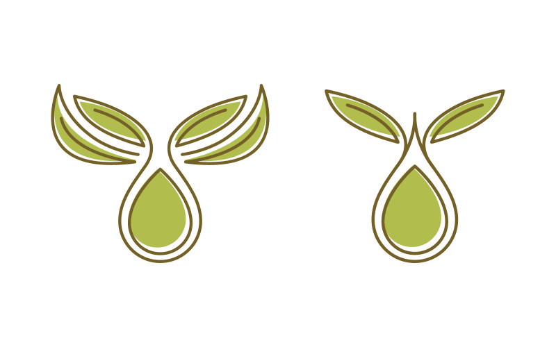 Modèle de conception d'illustration vectorielle de feuille d'huile d'olive v.22