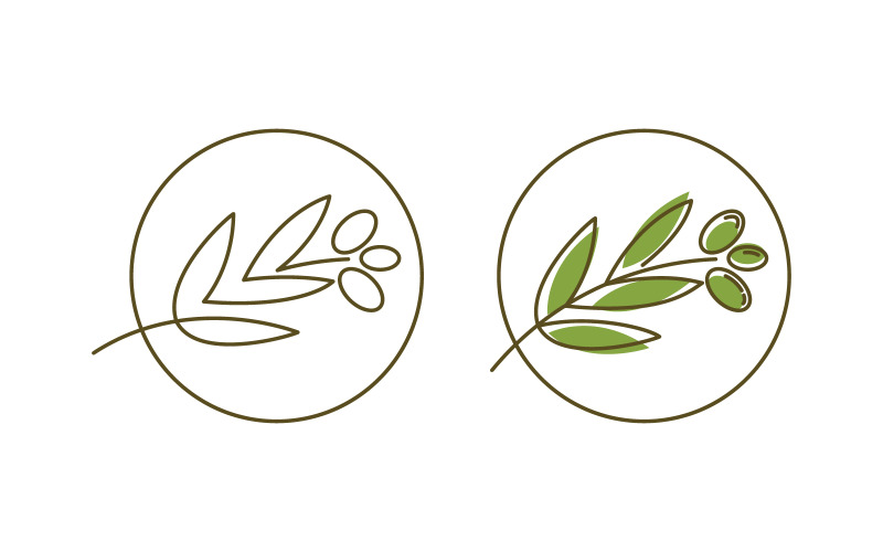 Modello di progettazione dell'illustrazione vettoriale della foglia di olio d'oliva v.18