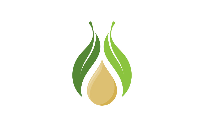 Modello di progettazione dell'illustrazione vettoriale della foglia di olio d'oliva v.2