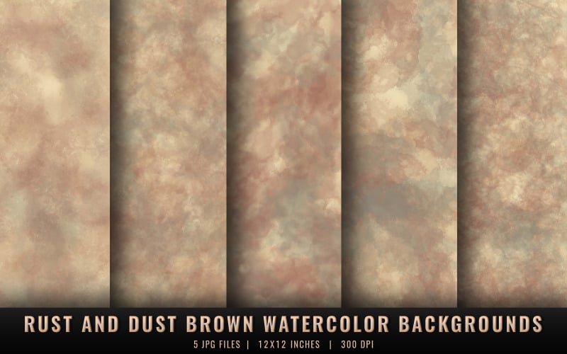 Roest en stofbruine aquarelachtergronden