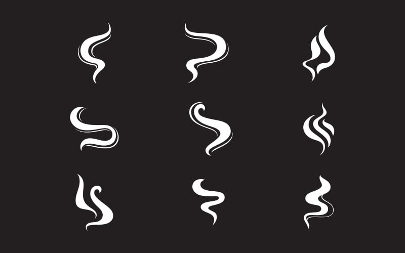 Illustrazione del design dell'icona vettoriale del fumo Modello v.4