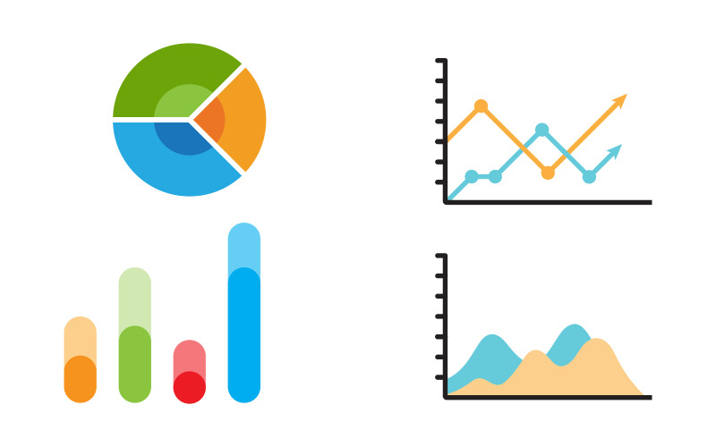 Info Graphic Business Finance Logotyp mall vektor ikon design v.2