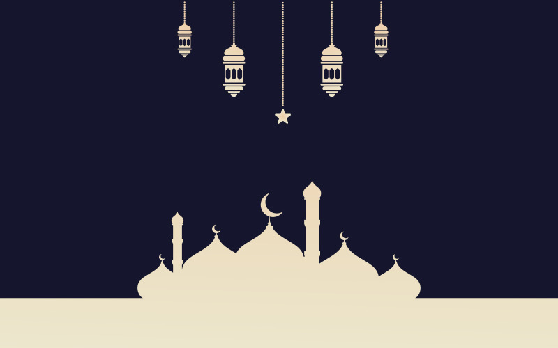 Islamische Ornament-Vektor-Illustration-Design-Vorlage v.11