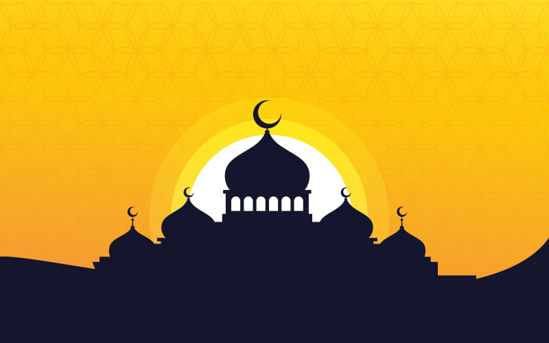 Islamische Ornament-Vektor-Illustration-Design-Vorlage v.12