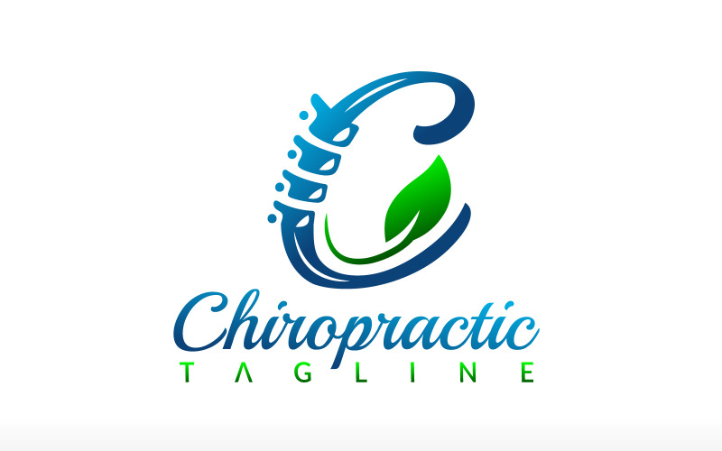 Lettre C du logo chiropratique, logo chiropratique, logo holistique, logo de guérison, logo de soins médicaux