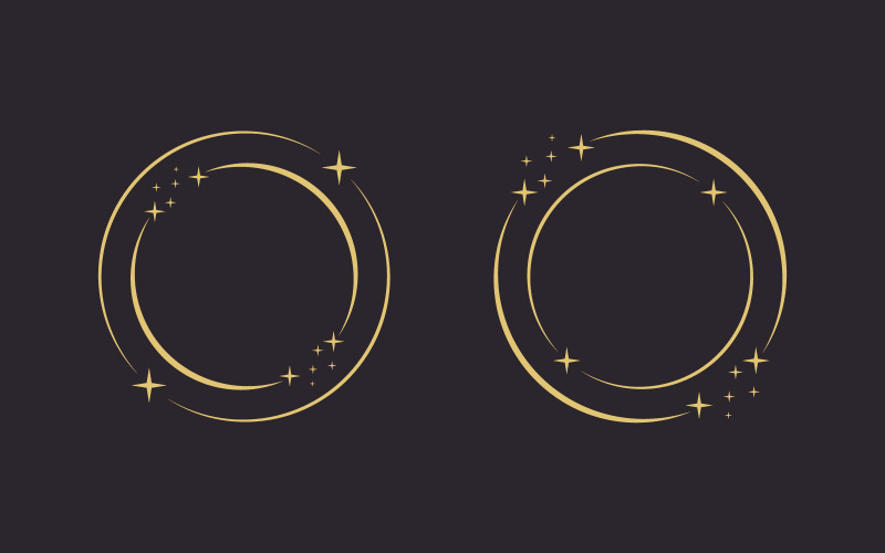 Círculo estrela Vetor ícone design ilustração design modelo v.12