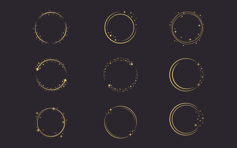 Cirkel stjärna Vektor ikon design illustration design mall v.23