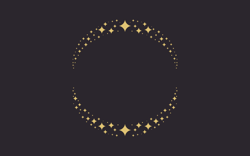 Cirkel stjärna Vektor ikon design illustration design mall v.8