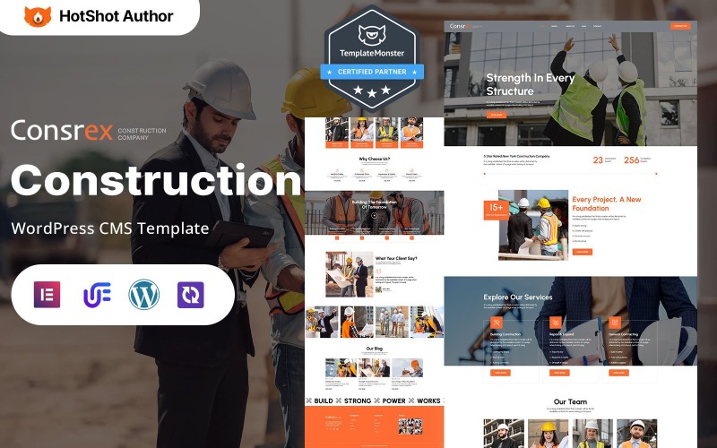Consrex - WordPress Responsief Thema voor de Bouw, Industrie en Aannemers