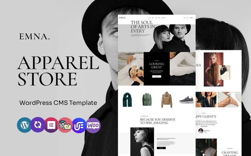 Emna - Tema WordPress Elementor multiuso per abbigliamento e vestiario