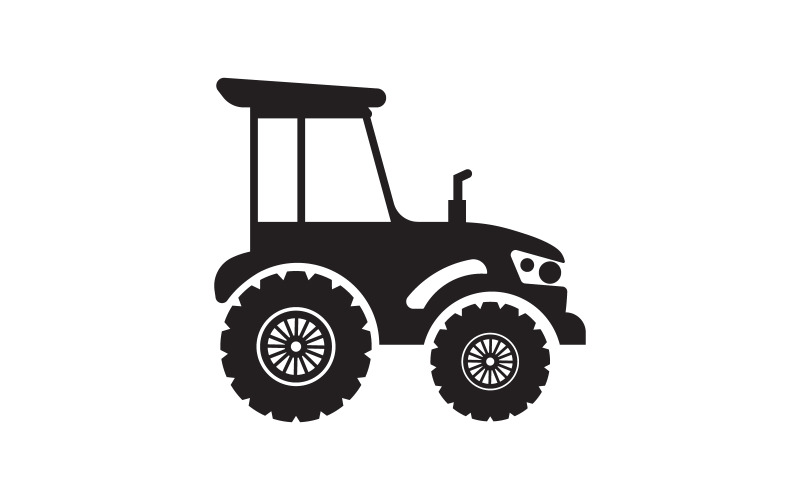 Illustrazione del modello di progettazione dell'icona vettoriale del trattore v.7