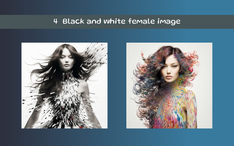 Imagen femenina en blanco y negro