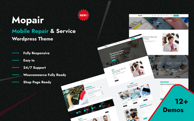 Mopair – Mobiltelefon-javítási szolgáltatások WordPress téma