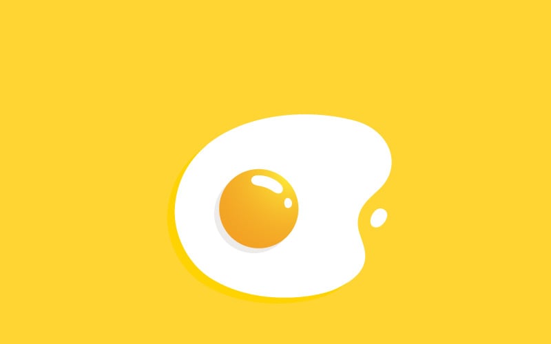 Yummy Egg Vector-pictogramontwerpillustratie Template v.8