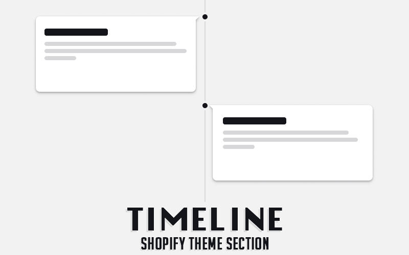 Linha do tempo - Seção Shopify responsiva